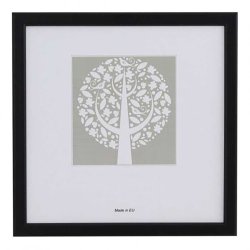 Ramme Reflexfrit Glas Sort 13x13 Cm