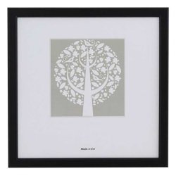 Ramme Reflexfrit Glas Sort 30x30 Cm