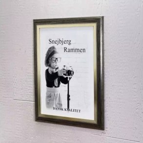 Snejbjerg Nr. 377 13x18 Cm. Sort Med Slv Ramme 