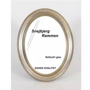 Snejbjerg Oval Ramme Slv 13x18 Cm. Refleksfrit Glas