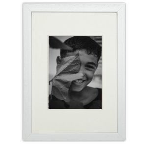 Ramme -  Passepartout - Victoria Wood Rustic - Hvid - 12x18 mm - 18x24/13x18 Cm.