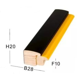 Snejbjerg Trendline Ramme Gul 40x50 Cm. Refleksfri Glas