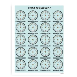 Hvad Er Klokken - Plakat Med Dyr