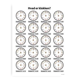 Hvad Er Klokken - Plakat Med Dyr