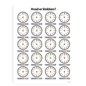 Hvad Er Klokken - Plakat Med Dyr