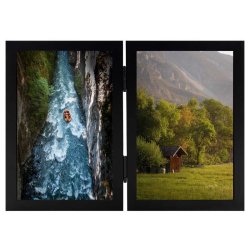 Ramme Willow - Dobbelt Ramme - Sort - 13x18 Cm.