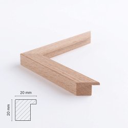 Ramme - Wood - 20x20 mm - Naturlig Lys Eg - 10x15 Cm.
