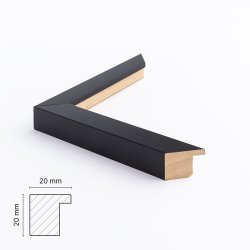 Ramme - ADJ Wood - 20x20 mm - Sort - 24x30 Cm.