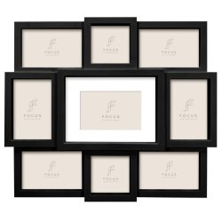 Collage Ramme Sort - 9 Billeder