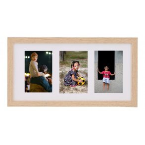 Collage Ramme Lys Eg 13x18 Cm. X3 Lodret