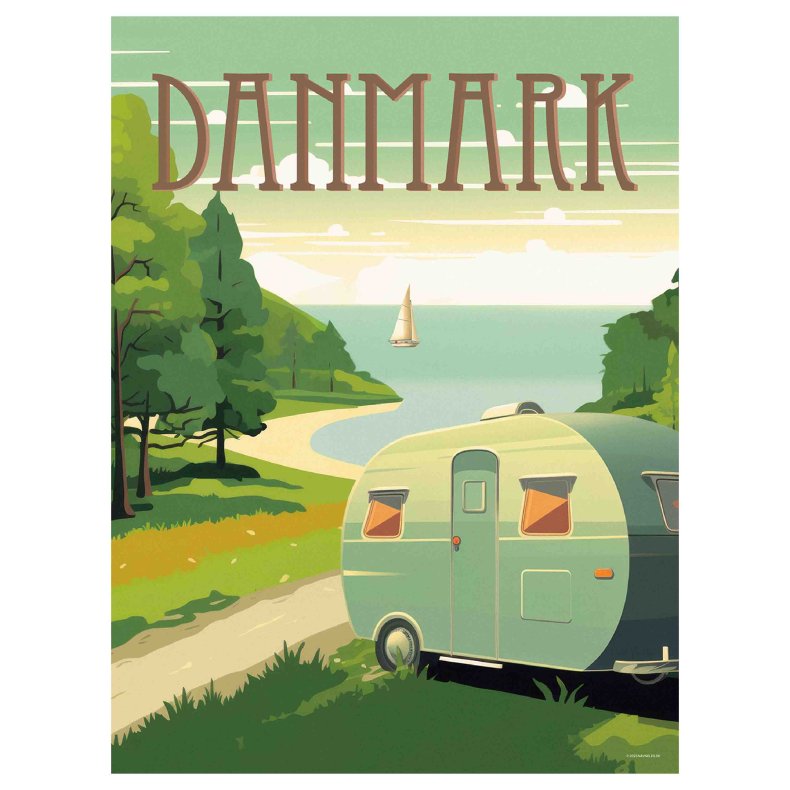 Camping - Dansk Plakat