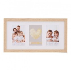 Collage Ramme Lys Eg 13x18 Cm. X3 Lodret