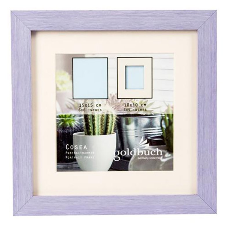 Ramme - Goldbuch - Lilla - 15x15/10x10 Cm.