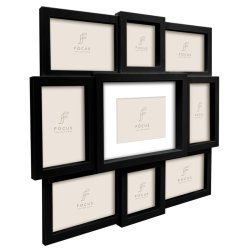 Collage Ramme Sort - 9 Billeder