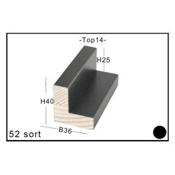 Sv�veramme Sort - Nr. 52 - 50x70 Cm.