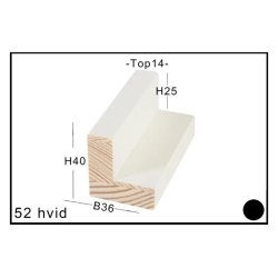 Svveramme Hvid - Nr. 52 - 24x30 Cm.