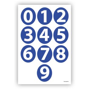 Talplakat - Rund - Bl�