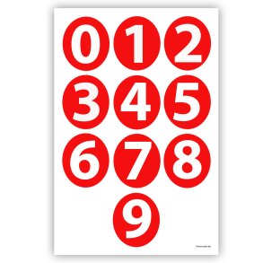 Talplakat - Rund - R�d