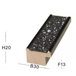  Snejbjerg Nr. 447 50x60 Cm. Slv Og Sort Ramme Refleksfrit Glas