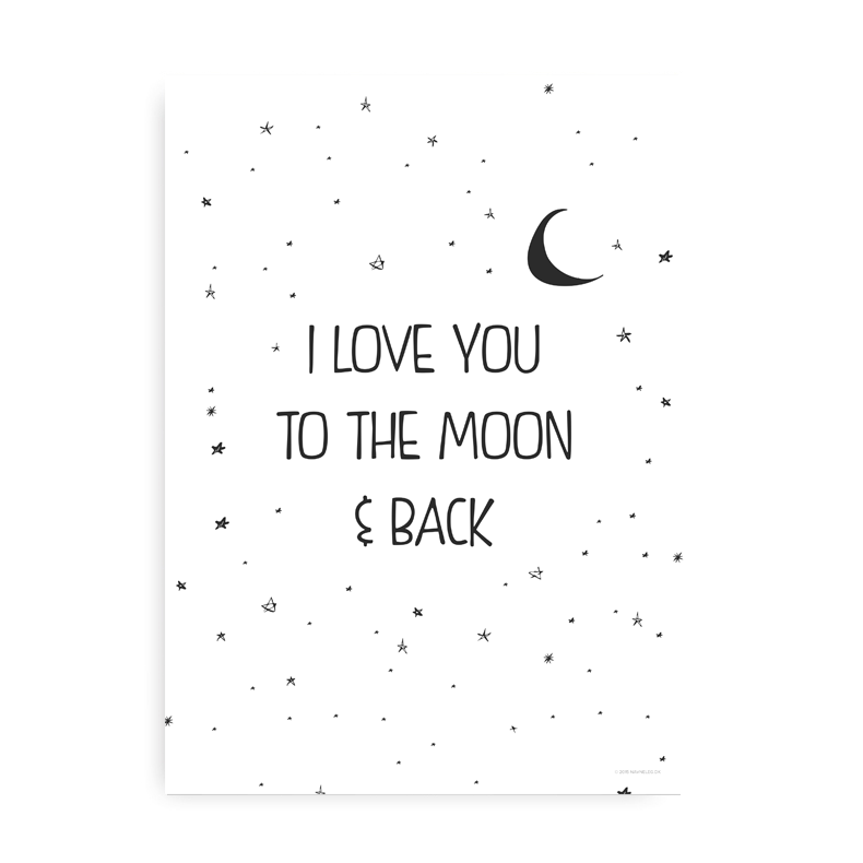 I Love You To The Moon Plakat